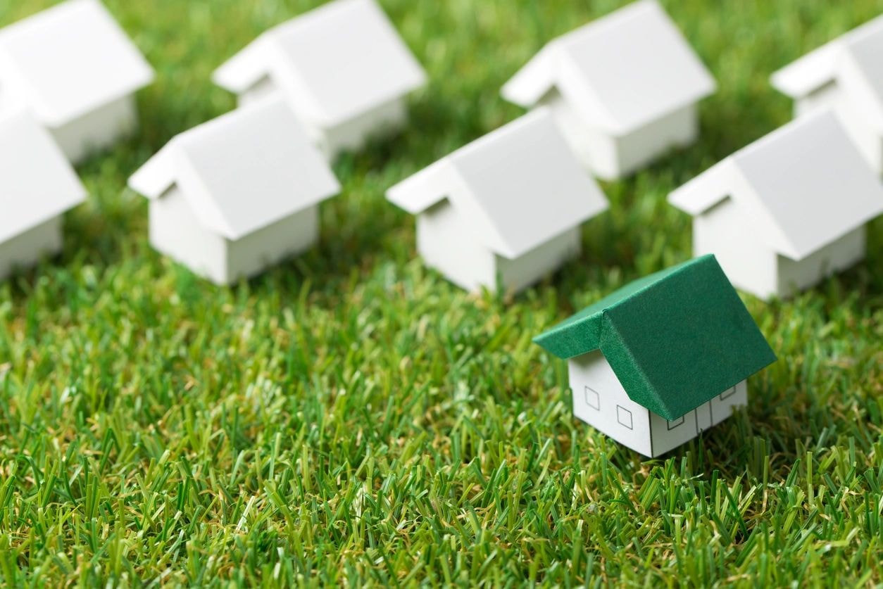 House models representing real estate selection